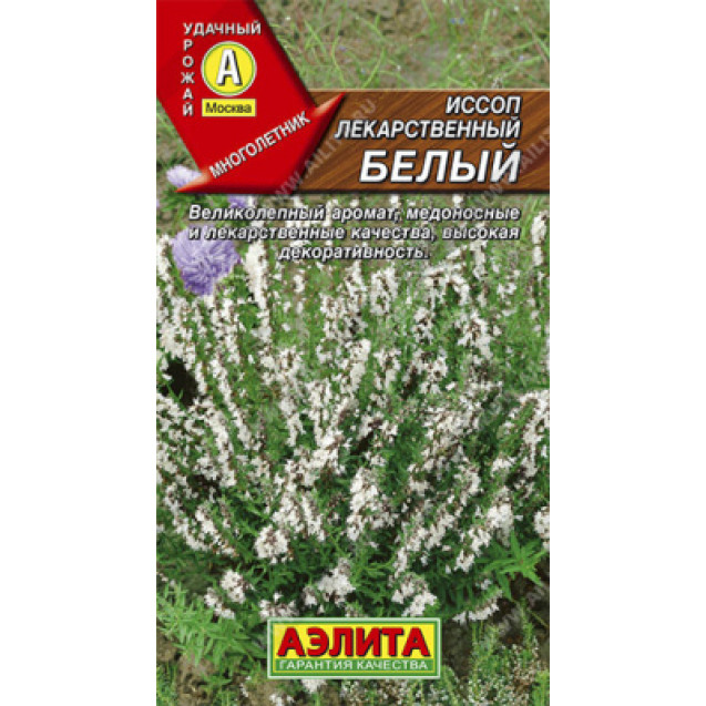 Семена Иссоп Белый 0,1г Аэлита
